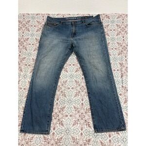 Chaps Denim Mens Vintage Slim Fit Jeans 42x32 Medium Wash Blue 100% Cotton